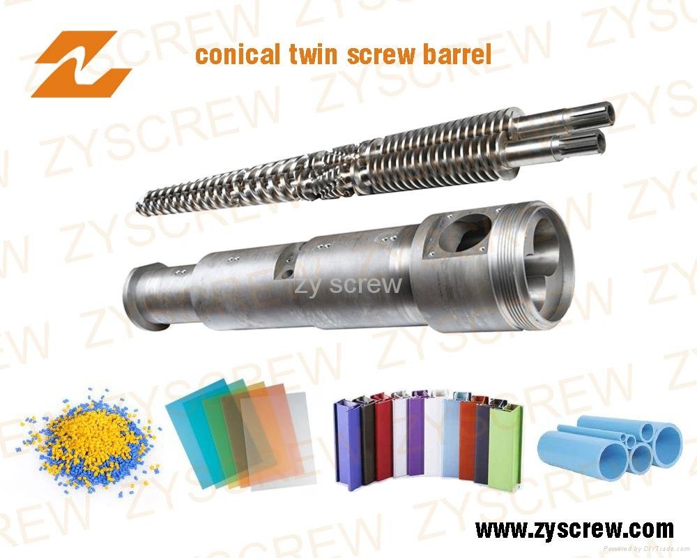 conical twin screw barrel PVC pipe profile sheet  2