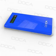 2014 NEW DOCA D602 8000mah external battery power bank samsung cell 
