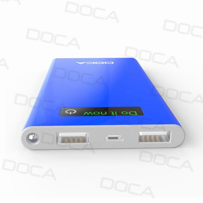 2014 NEW DOCA D602 8000mah external battery power bank samsung cell  2