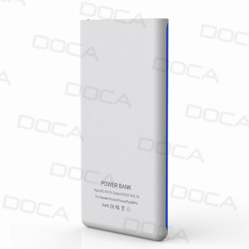 2014 NEW DOCA D602 8000mah external battery power bank samsung cell  3