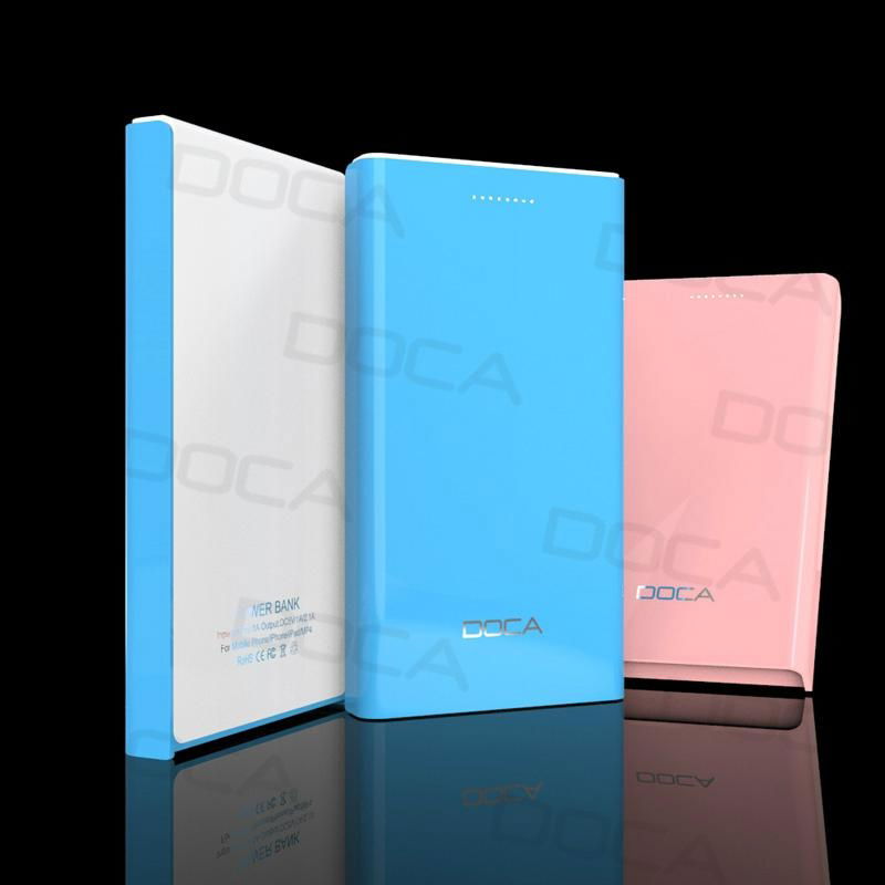 DOCA urtra thin D605 portable power bank for smartphone