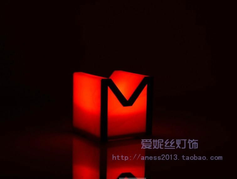 LED charge lamp acrylic M letter lamp  bar tabletop lamps  3