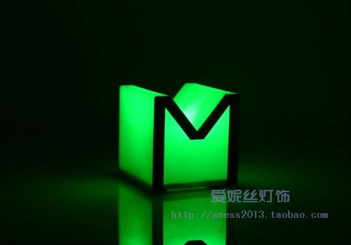 LED charge lamp acrylic M letter lamp  bar tabletop lamps  5