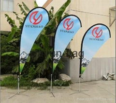 Fiberglass Pole Teardrop Flying Banner 