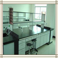 GIGA all steel lab bench with reagent shelf