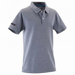 men grey classical polo