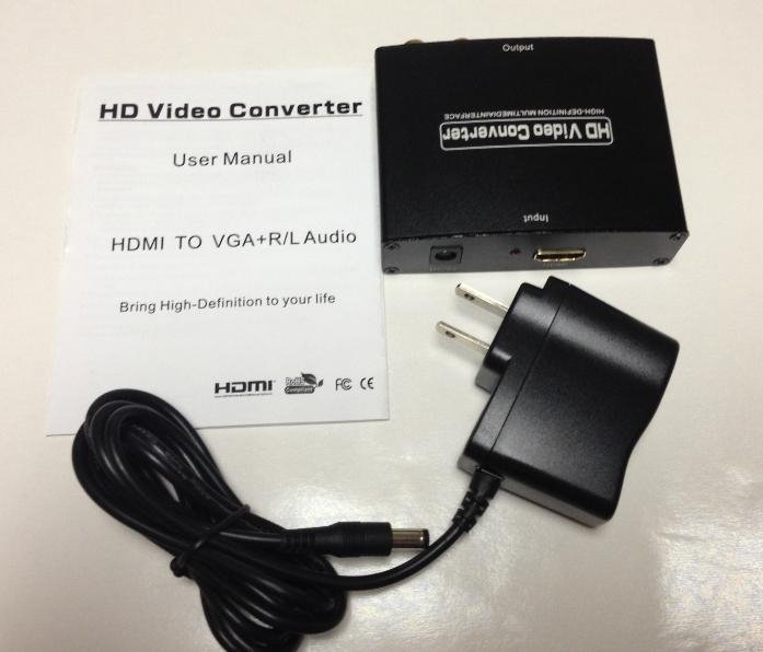 HDMI To VGA+R/L Audio  Converter 3