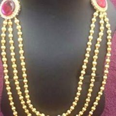 3 Steps Gold Plated Designer Necklace