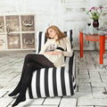 Wholesale indoor & outdoor cotton canvas vertical stripe bean bag lounge 2