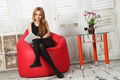 Hot red vinyl bean bag chair exporter