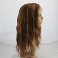 stock lace wig lace front human hair wig hair replacement straight brown #4/27 3