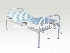 All Stainless Steel Double-function Manual Hospital Bed