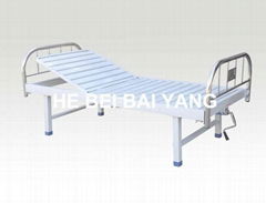 Single-function Manual Hospital Bed with Stainless Steel Bed Head