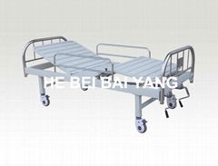 Movable Double-function Hospital Bed with Stainless Steel Bed Head