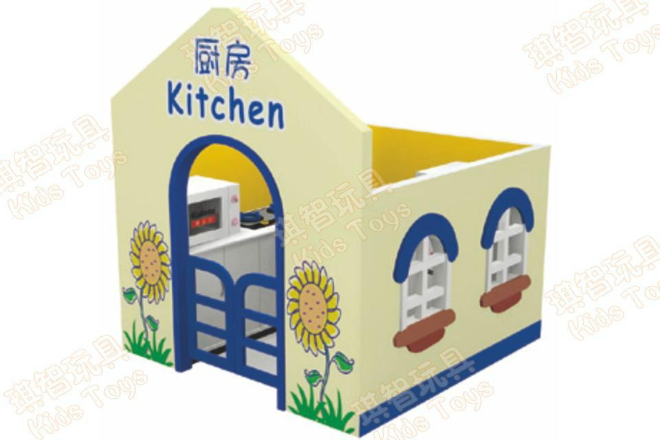 Children Wooden Play House For Kindergarten 3