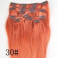 #4 chocolate brown  28"Clip On Hair Extension  3