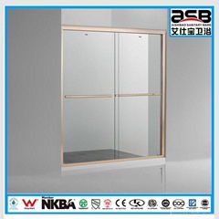 easy clean aluminum 6mm tempered glass shower cubicle