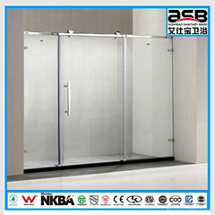 customized frameless 8mm tempered glass shower screen