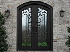 wrought iron entry door