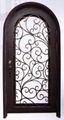 Wrought iron single door