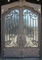 wrought iron door glass