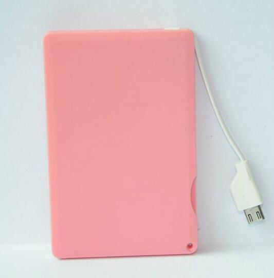 Slim Credit Card Power Bank with Micro USB Cable Built-in 2200mAh(WW-PB45) 4