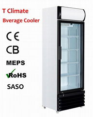 Single Door Upright Supermarket beverage Cooler