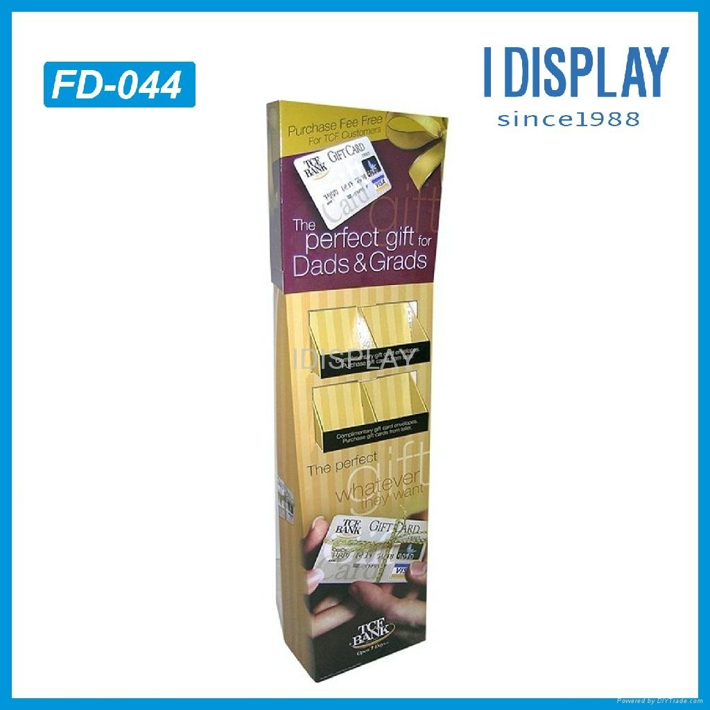 pos laminate cardboard 4 sided floor corrugated display for snacks supermarket 3
