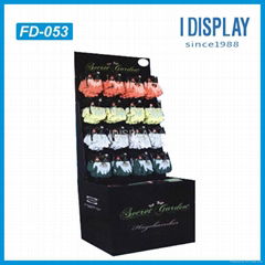 Fantacy cardboard cosmetic display shelf retail cosmetic cardboard display