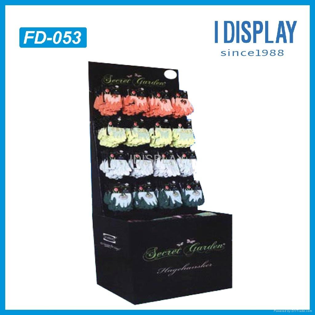 Fantacy cardboard cosmetic display shelf retail cosmetic cardboard display