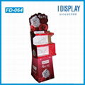 recycled cardboard display unit corrugated floor cardboard display 