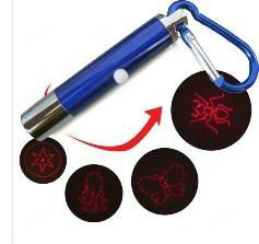 Laser Pointer Keychain LED Light Mini Flashlight Laser Variety of Patterns