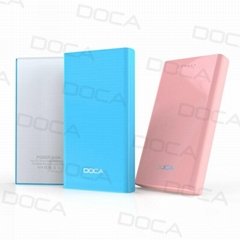 Newest 6500mAh DOCA D605 power bank for iphone