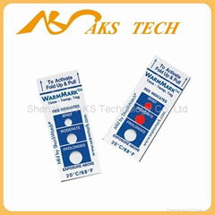 Warmmark temperature indicator label