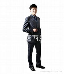 兩粒雙排羊毛商務西服