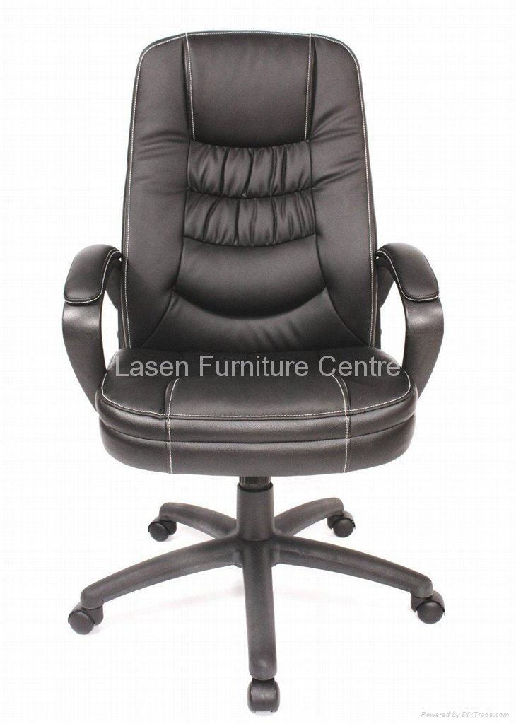 Twin-Cushion Bonded Leather Executive Chair in Black 2