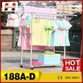 high quality double pole aluminum alloy clothes drying rack 2