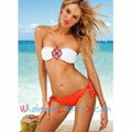 Double Color Tube Bikini with Broach