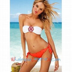 Double Color Tube Bikini with Broach BIS528