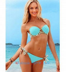 Dot & Leopard Print Bikini BIS558