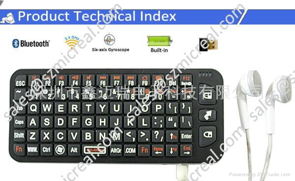 Wireless Min Keyboard and touchpad Mouse 4