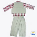 high quality classic fashion party 2014 boy clothes set 2