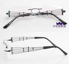 High Quality CHARMANT Line Art ultra-light titanium rack rimless eyeglassesframe