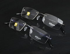 high quality titanium rimless frame optical frame reading frames eyewears