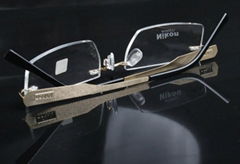 Professional manufacturer fashion rimless titanium optical frame