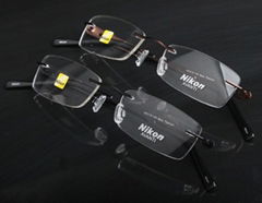 professional manufacturer high quality rimless titanium optical frame eyeglass  