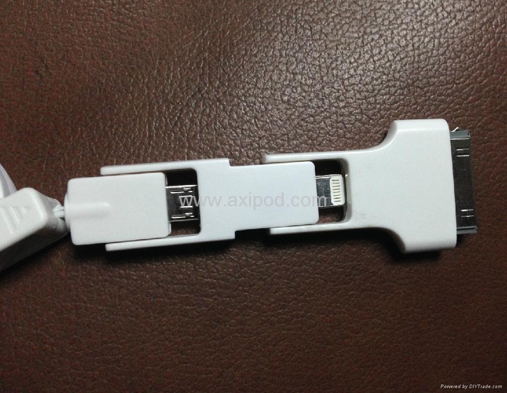 三合一多功能充电线数据线FOR iphone5,iphone4,samsung  2
