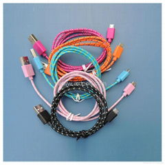 Cotton woven mobilephone cables