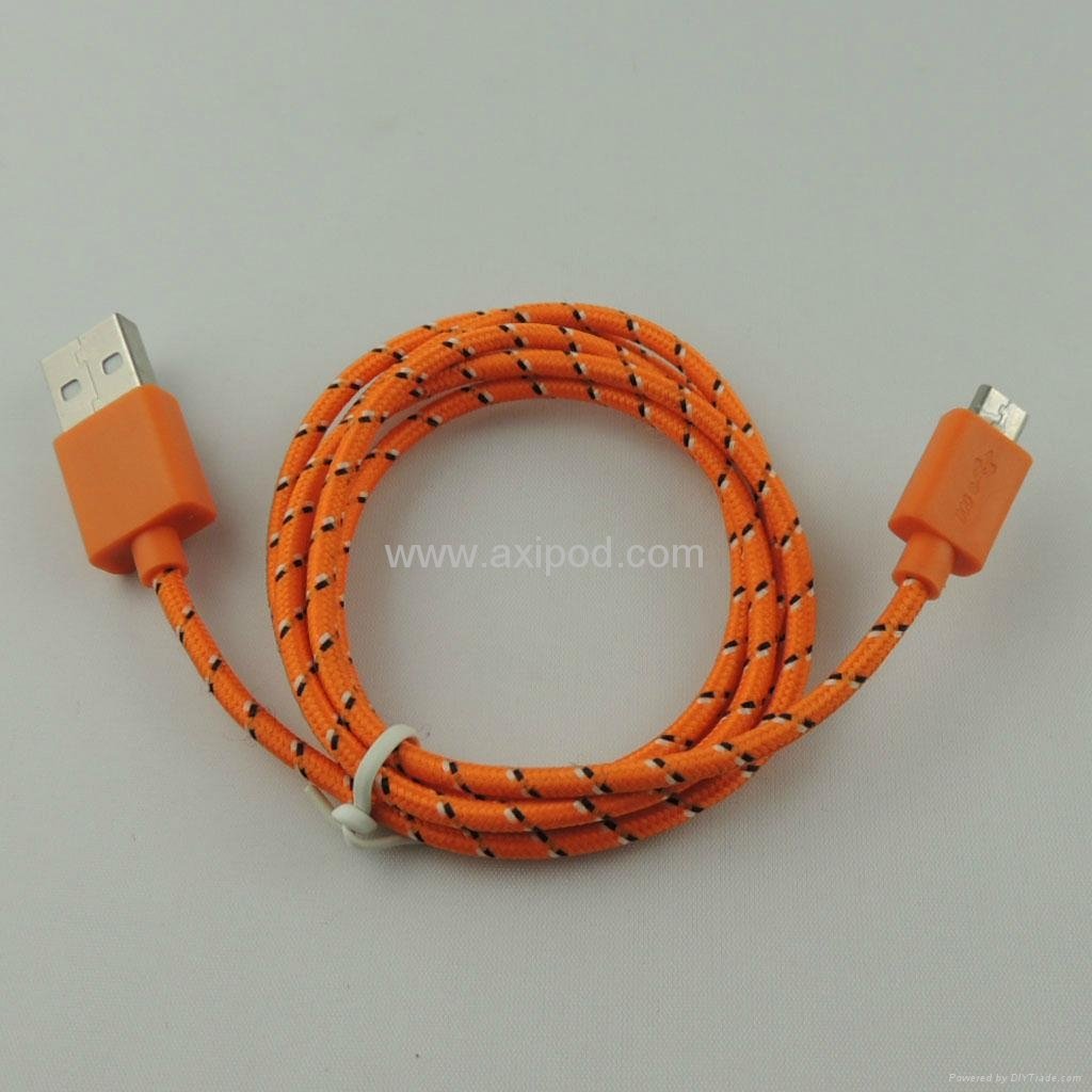Cotton woven mobilephone cables 3