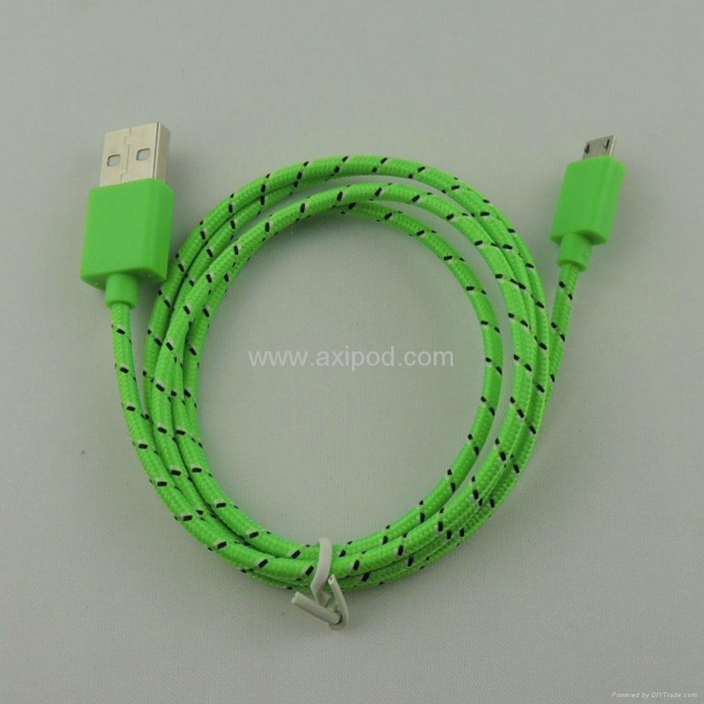 Cotton woven mobilephone cables 4
